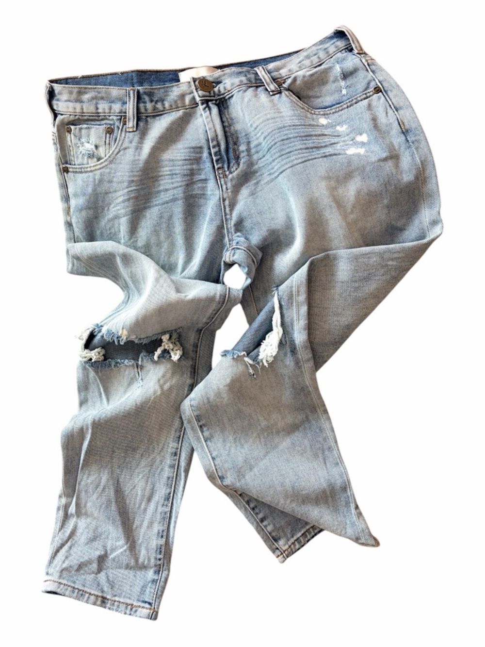 One Teaspoon Montana Blue Jeans NWT Sz 30 100%Cotton Light Wash blown out knees